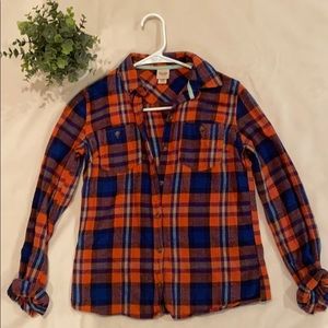 Plaid button down shirt